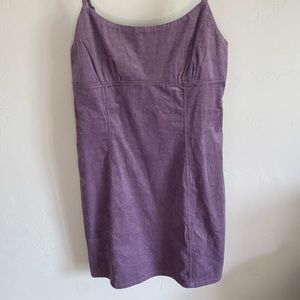 Purple Corduroy Mini Dress